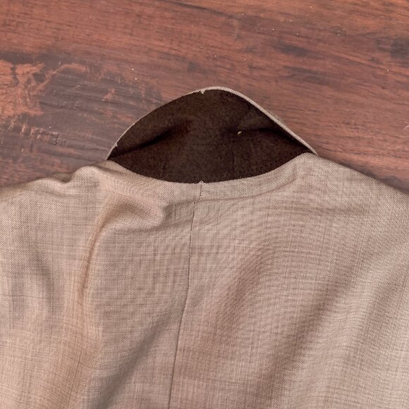 Tommy Hilfiger Mens Sport Coat 42R Solid Tan Wool Jacket Blazer - Picture 6 of 7